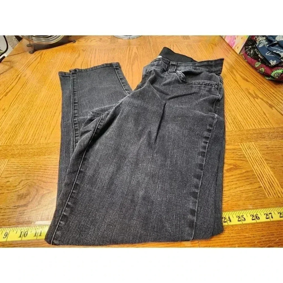 CJ Banks Denim - C J BANKS PLUS SIZE 16W BLACK/CHARCOAL JEANS, INSEAM 30"